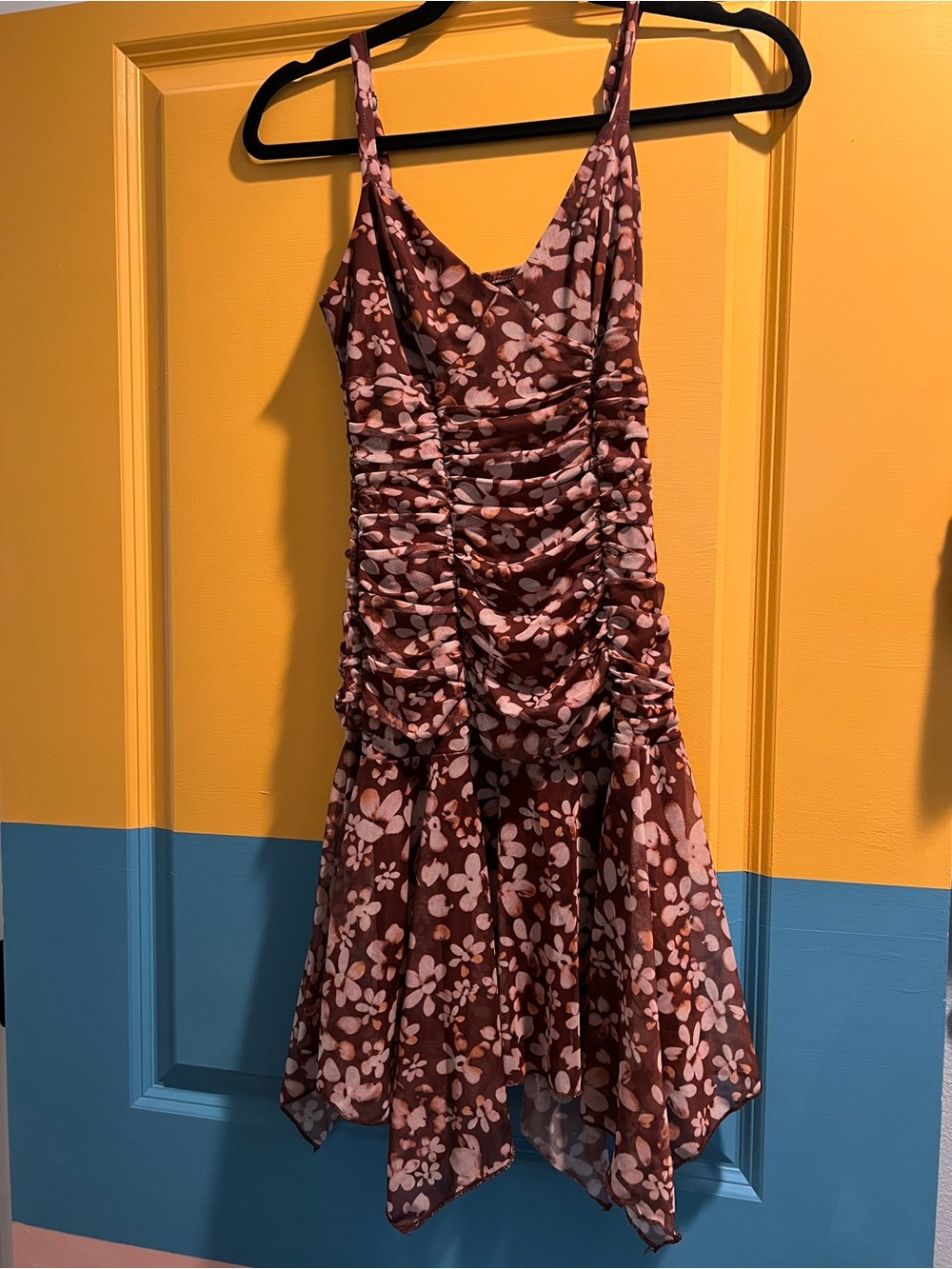 wild fable mauve camisole dress with floral lining